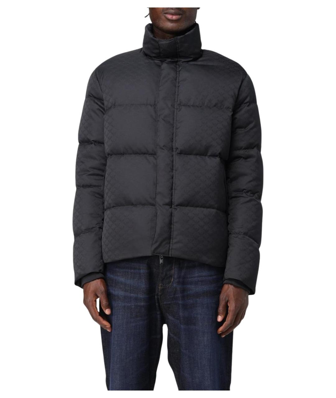EMPORIO ARMANI Черный полиэстеровый пуховик, фото 1