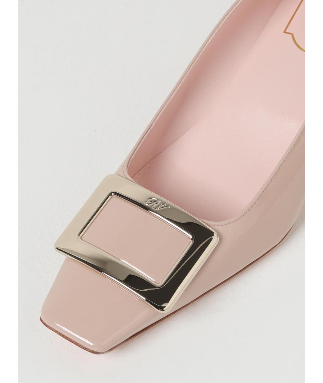 ROGER VIVIER Бежевые кожаные туфли, фото 4