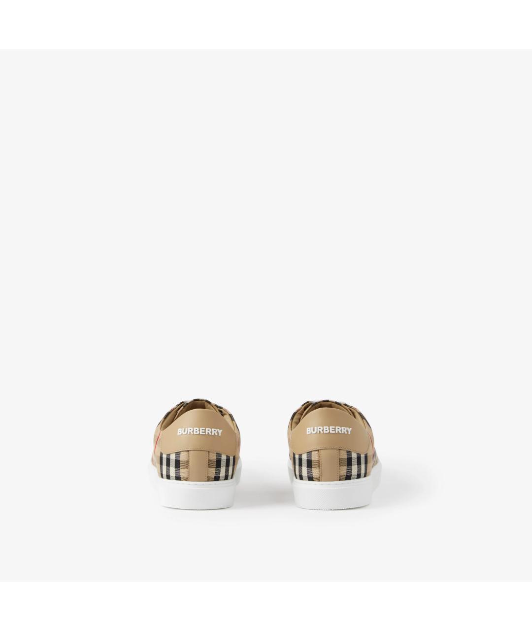 BURBERRY Бежевые кеды, фото 3