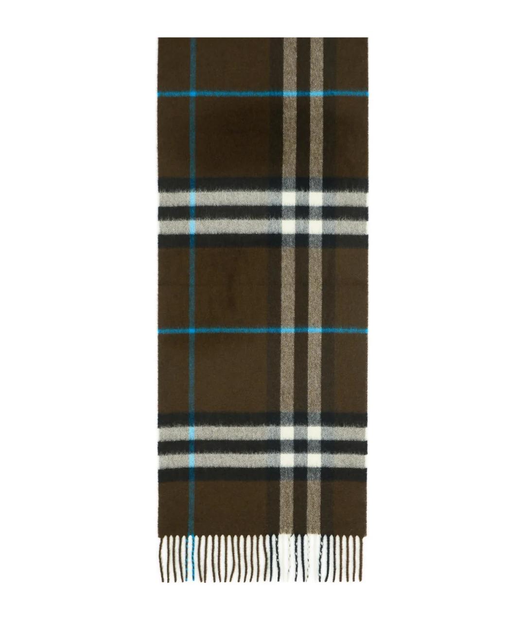 BURBERRY Коричневый кашемировый шарф, фото 2