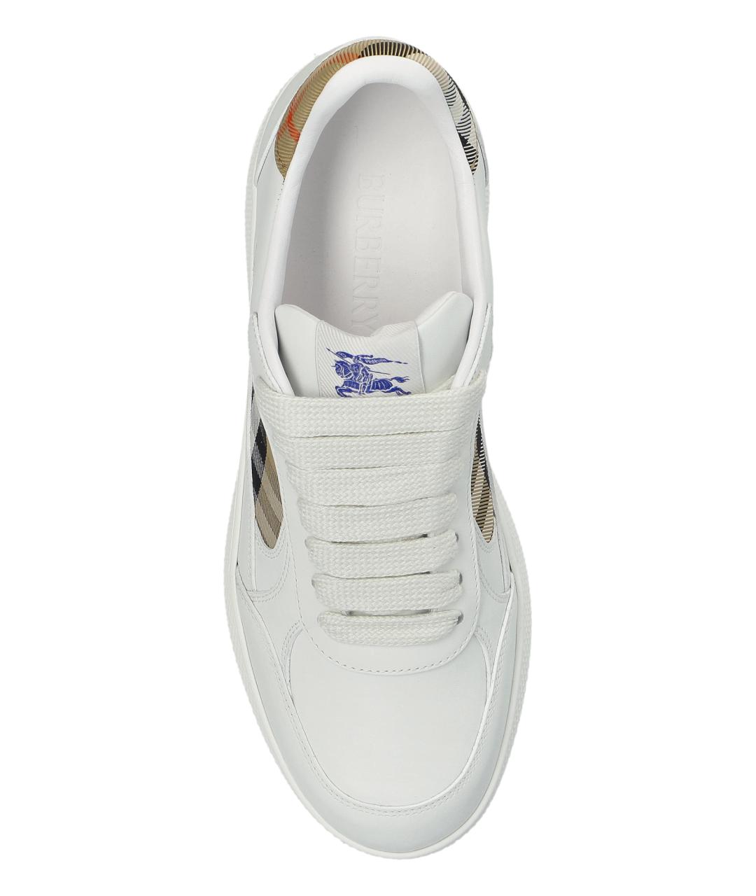 BURBERRY Белые кожаные кеды, фото 6