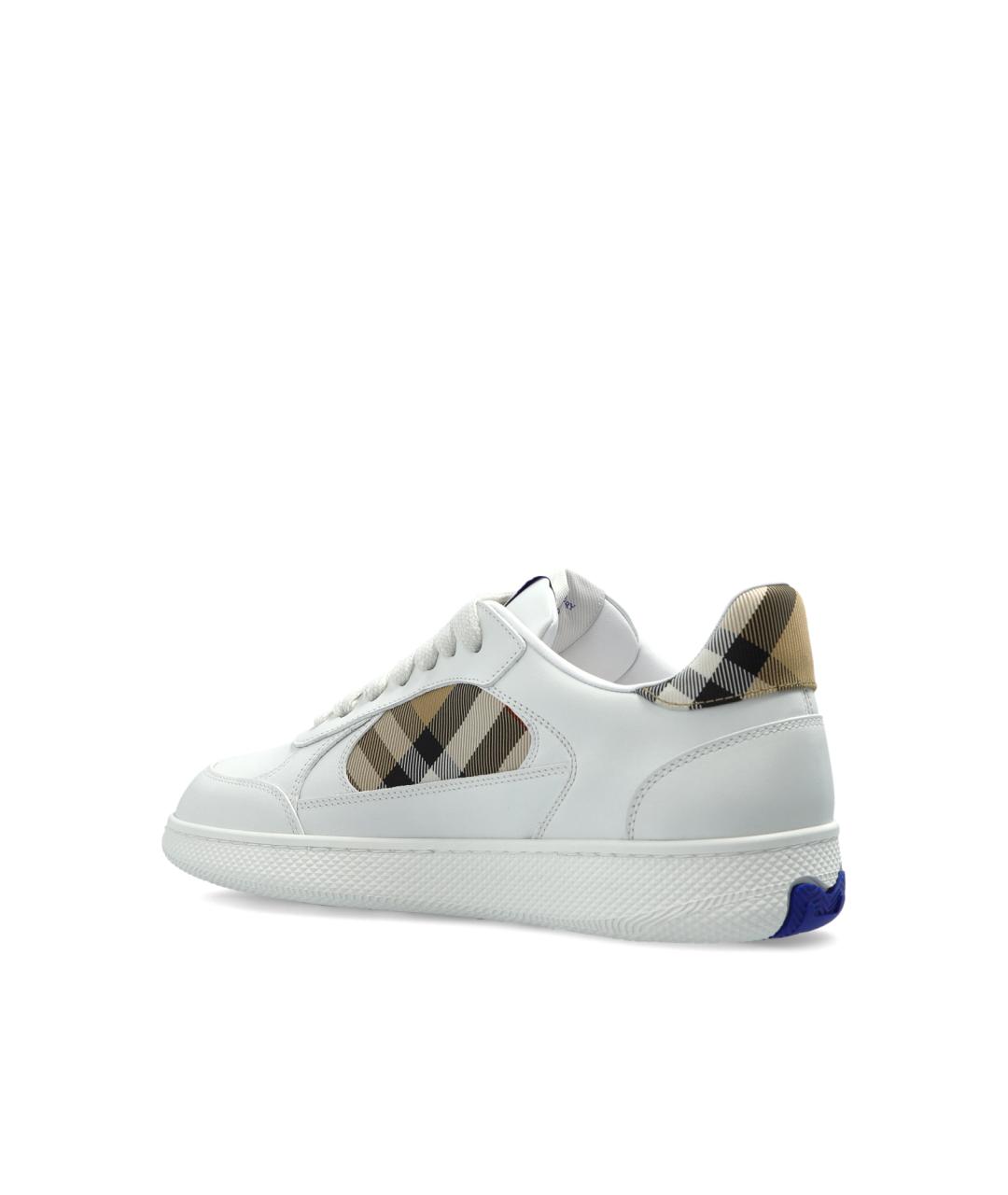 BURBERRY Белые кожаные кеды, фото 5