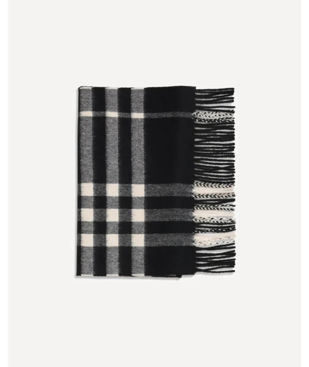 BURBERRY Черный кашемировый шарф, фото 4