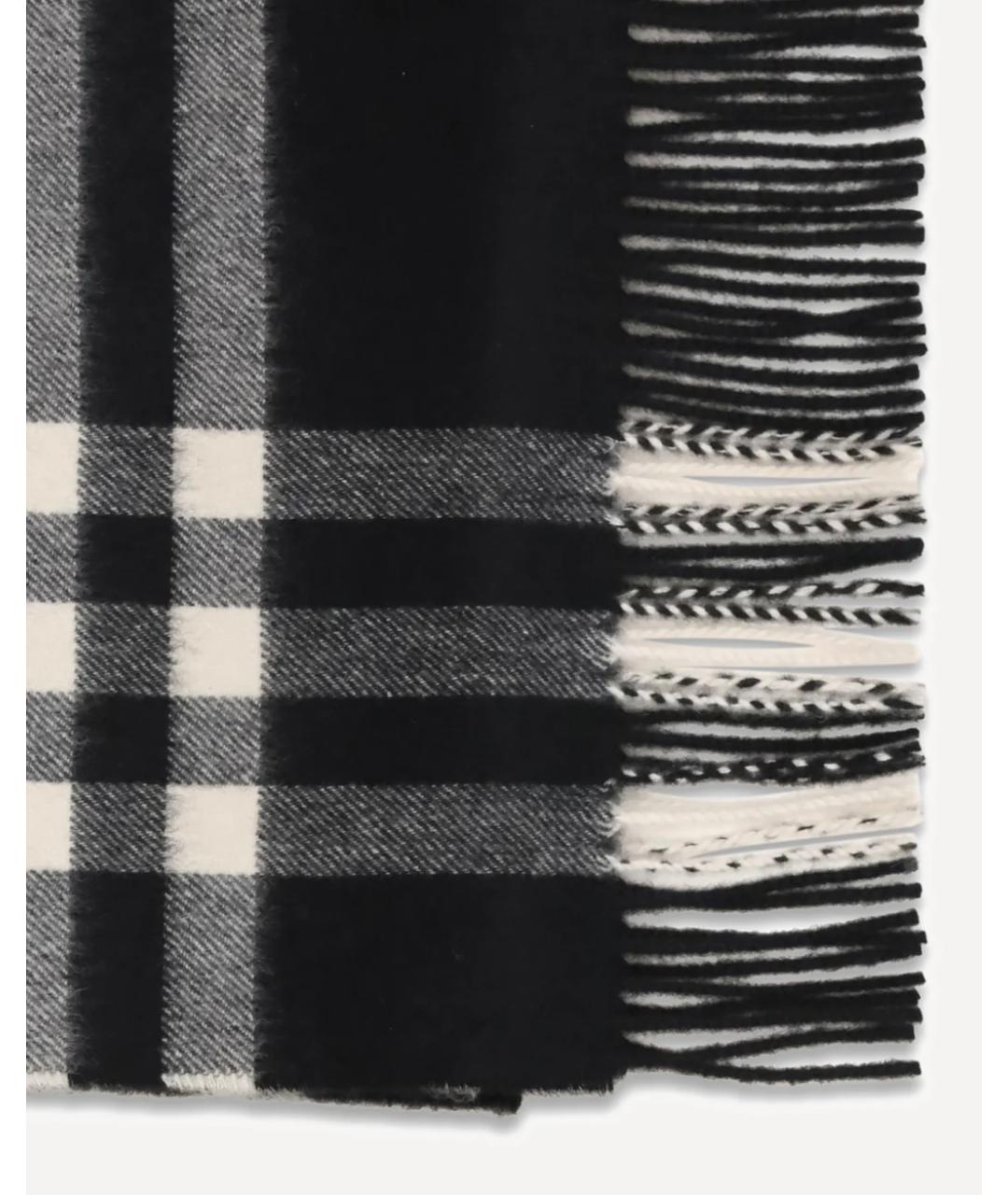 BURBERRY Черный кашемировый шарф, фото 3