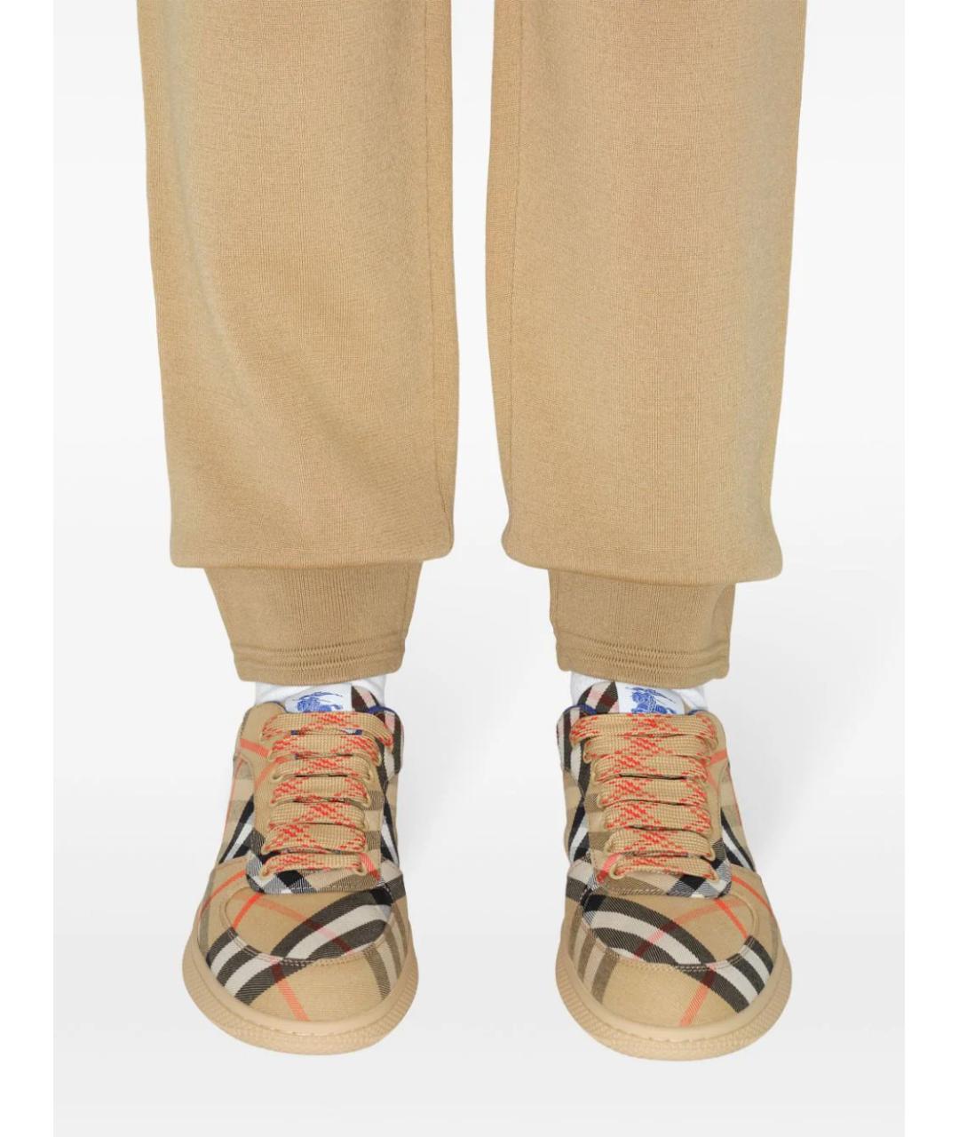 BURBERRY Бежевые кроссовки, фото 5