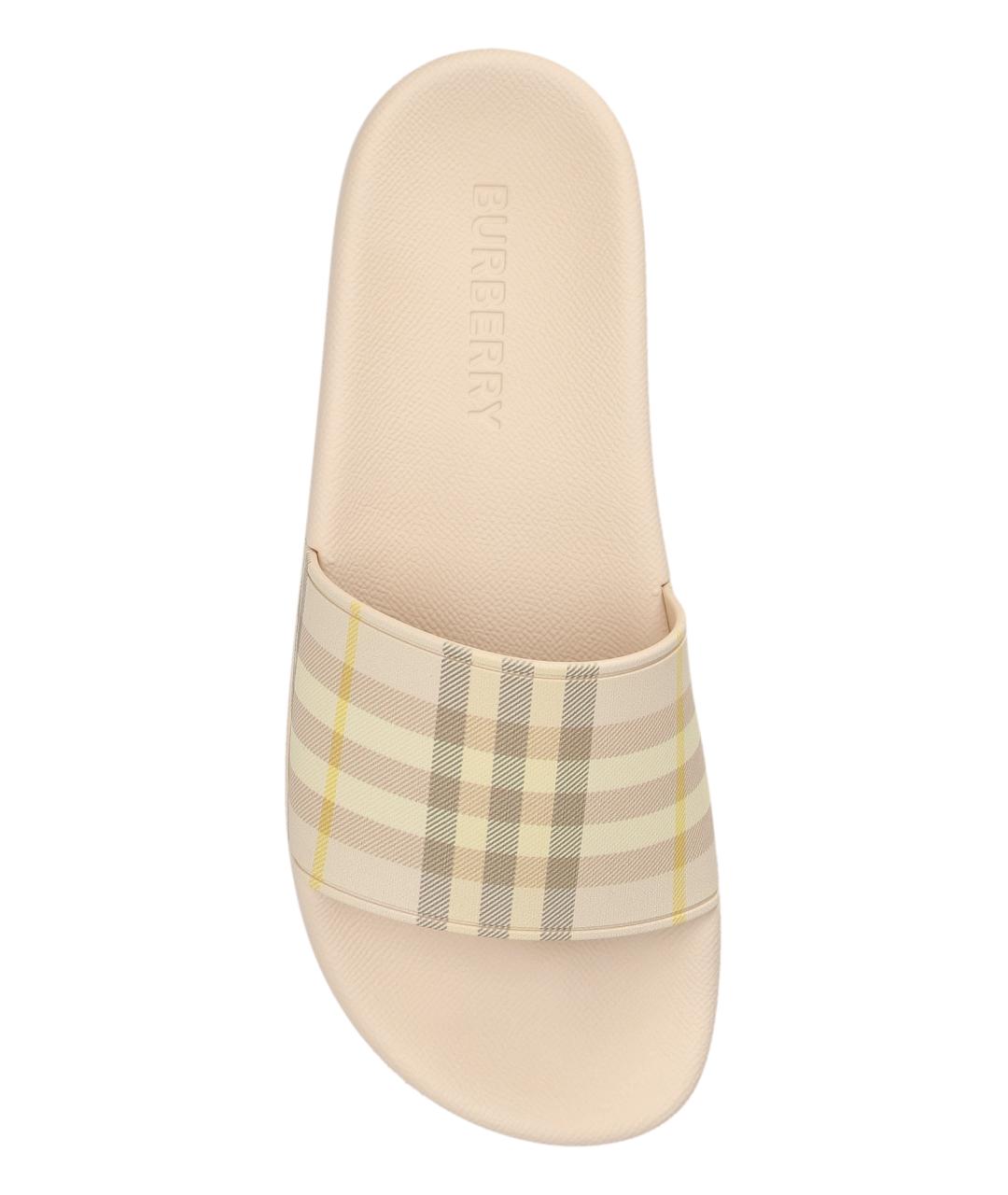 BURBERRY Бежевые шлепанцы, фото 6