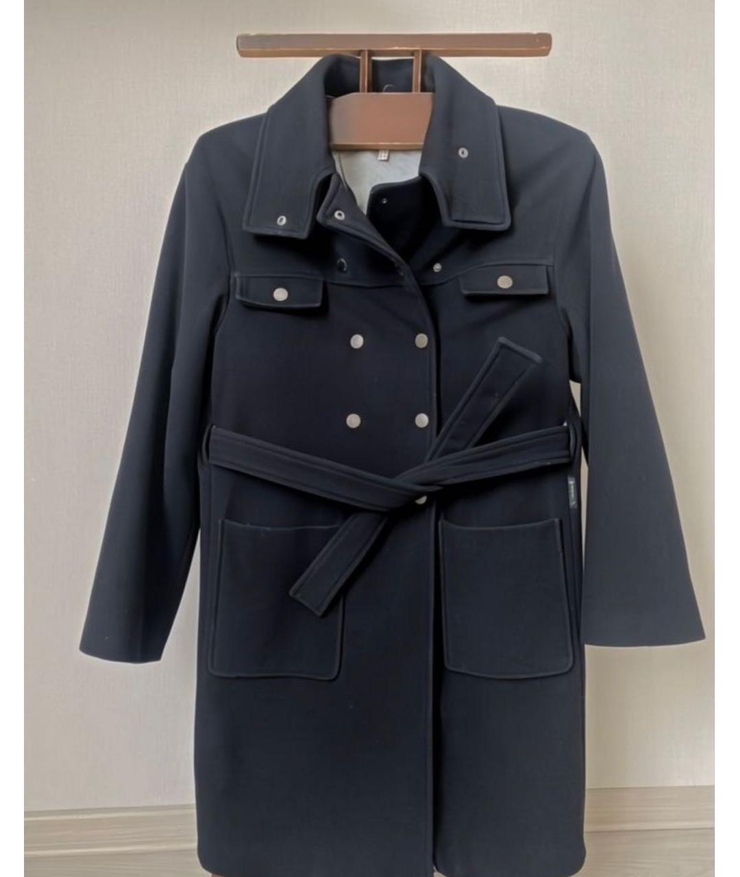 ARMANI JEANS Черное шерстяное пальто, фото 2