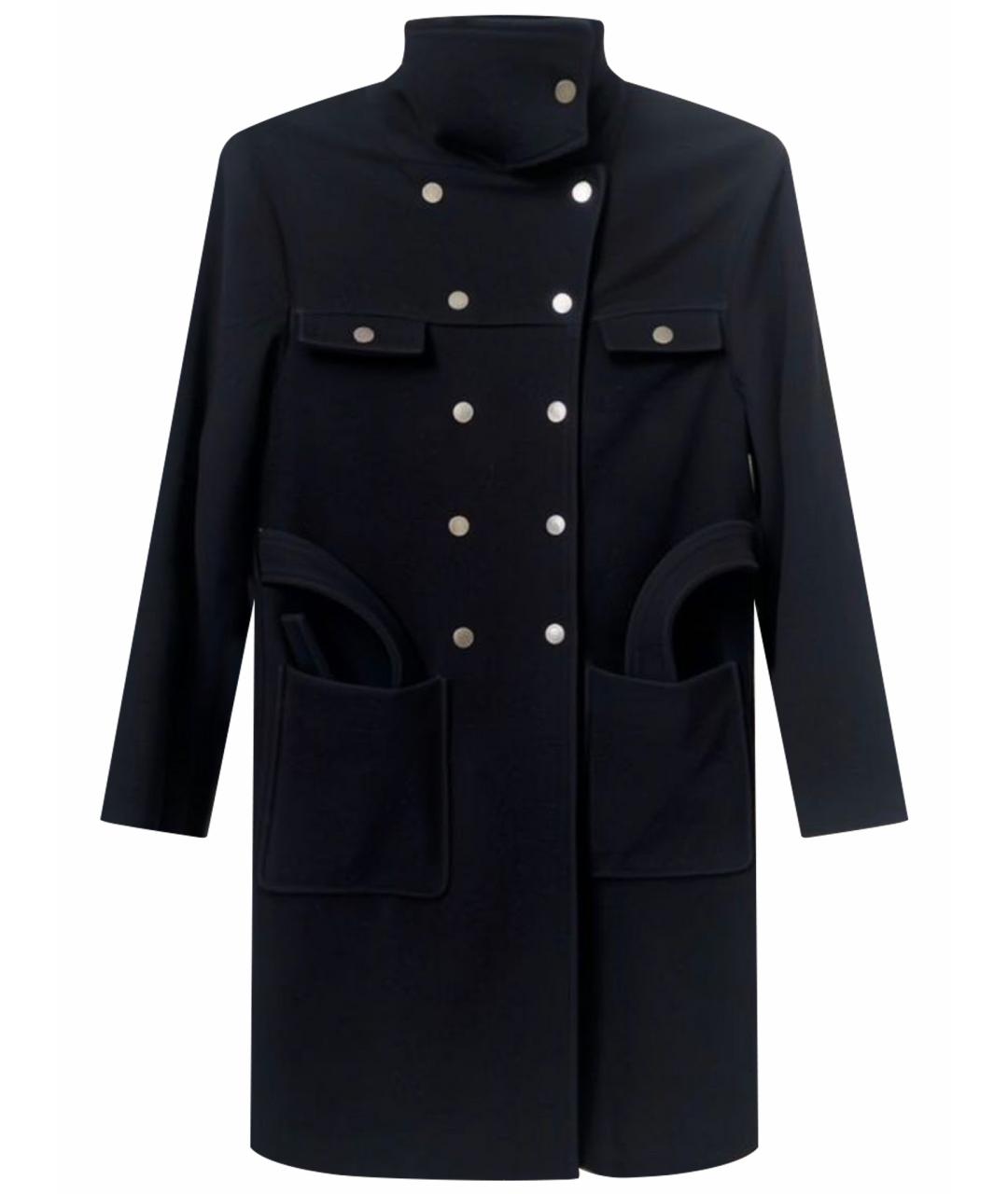 ARMANI JEANS Черное шерстяное пальто, фото 1