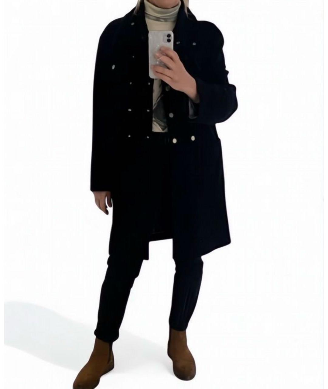 ARMANI JEANS Черное шерстяное пальто, фото 8