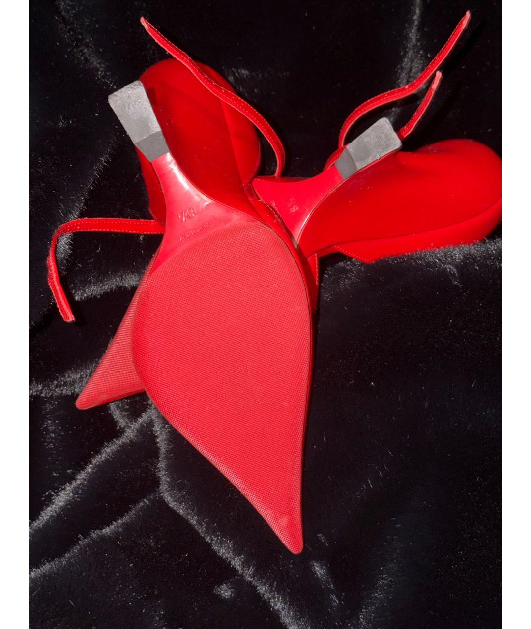 FERRAGAMO Красные туфли из лакированной кожи, фото 7