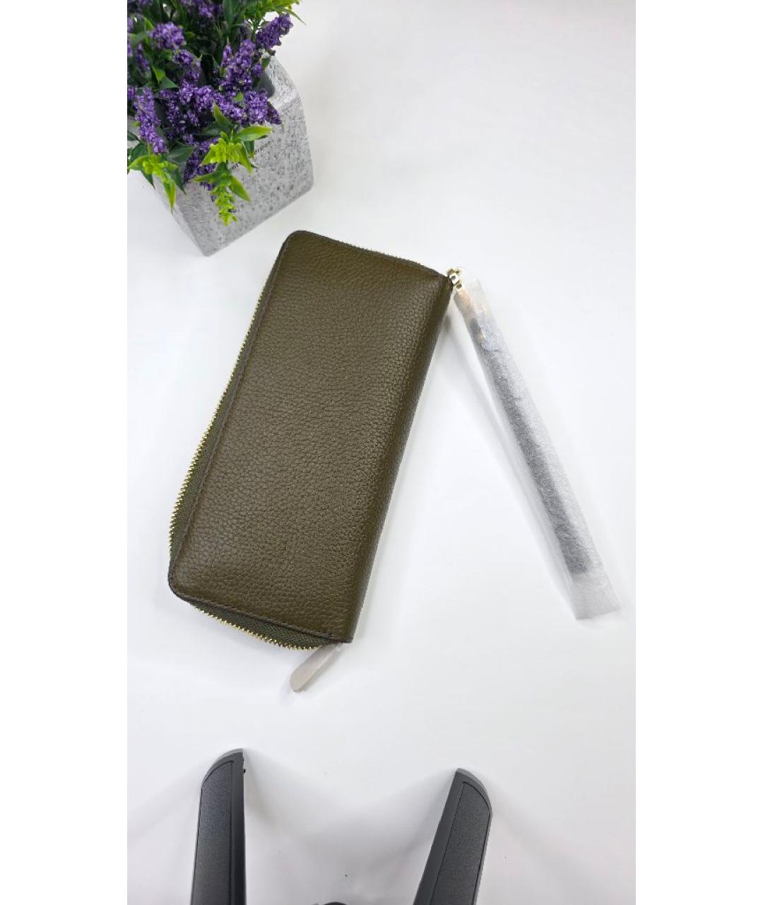 MICHAEL KORS Хаки кожаный кошелек, фото 4