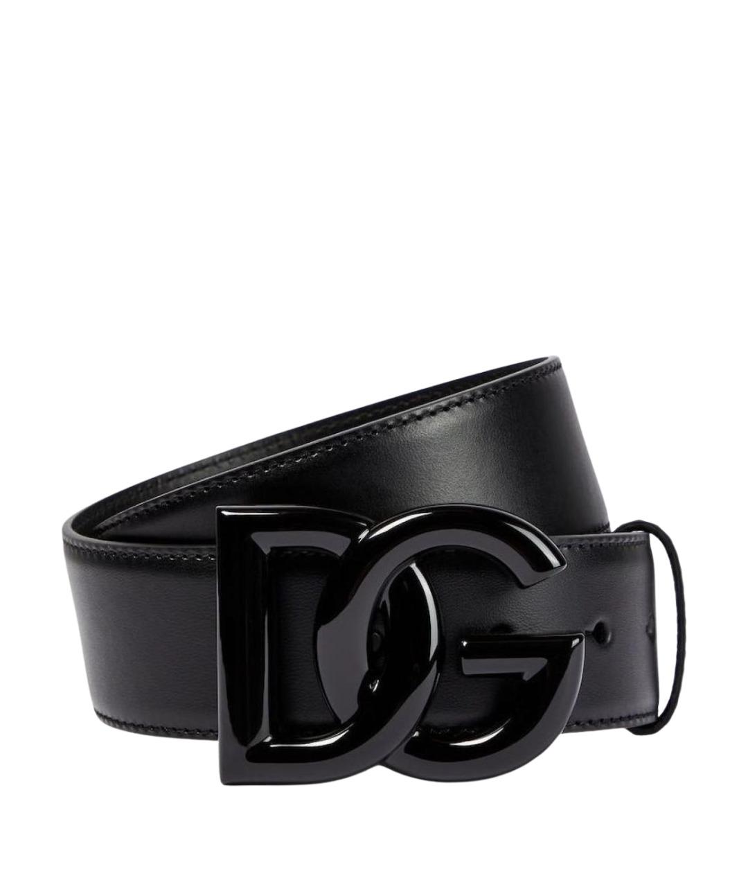 DOLCE&GABBANA Черный кожаный ремень, фото 1