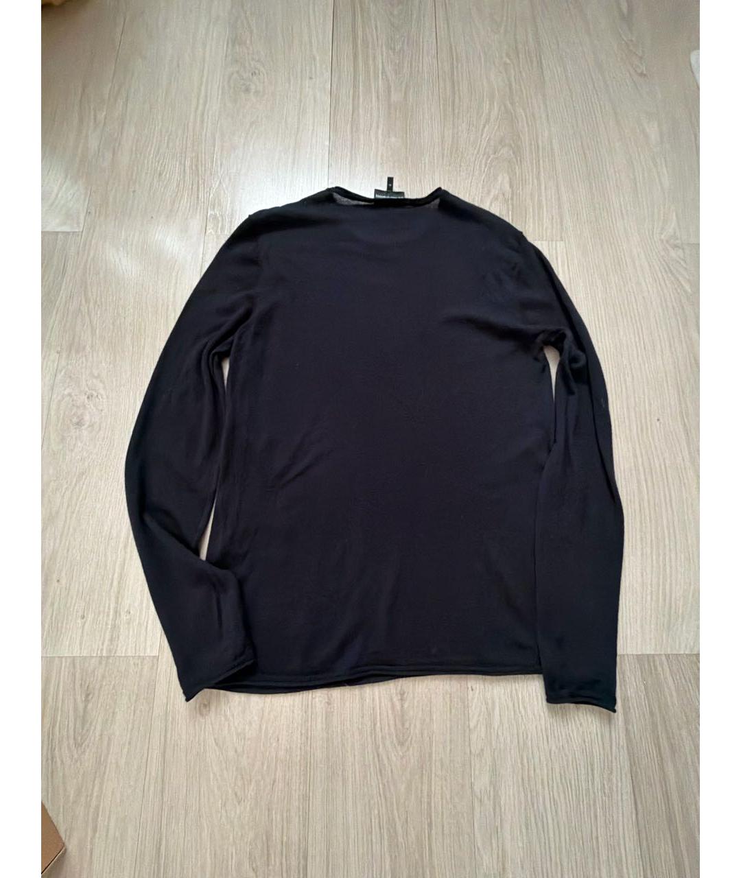 EMPORIO ARMANI Темно-синий шерстяной джемпер / свитер, фото 2