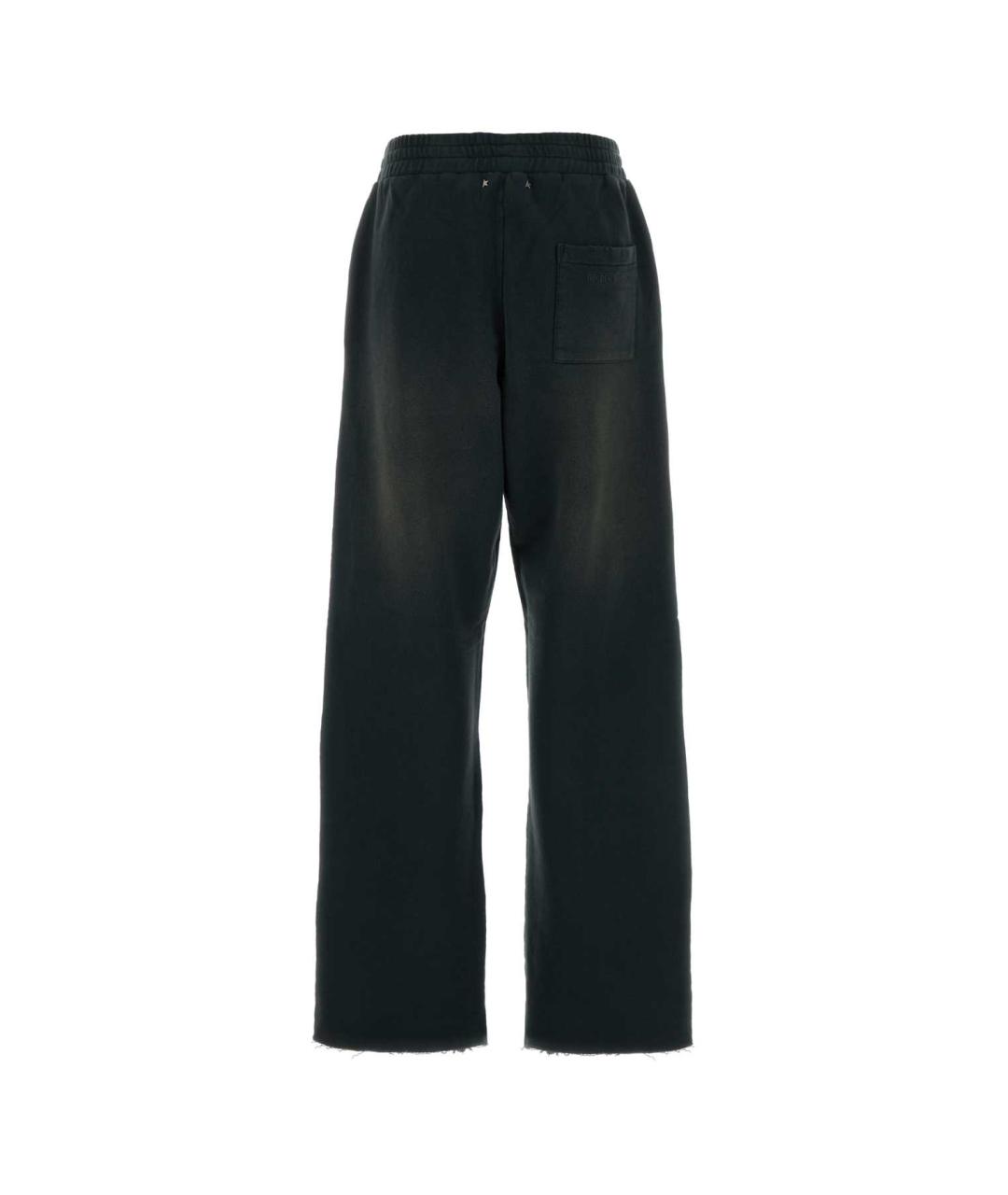 GOLDEN GOOSE DELUXE BRAND Черные хлопковые прямые брюки, фото 2