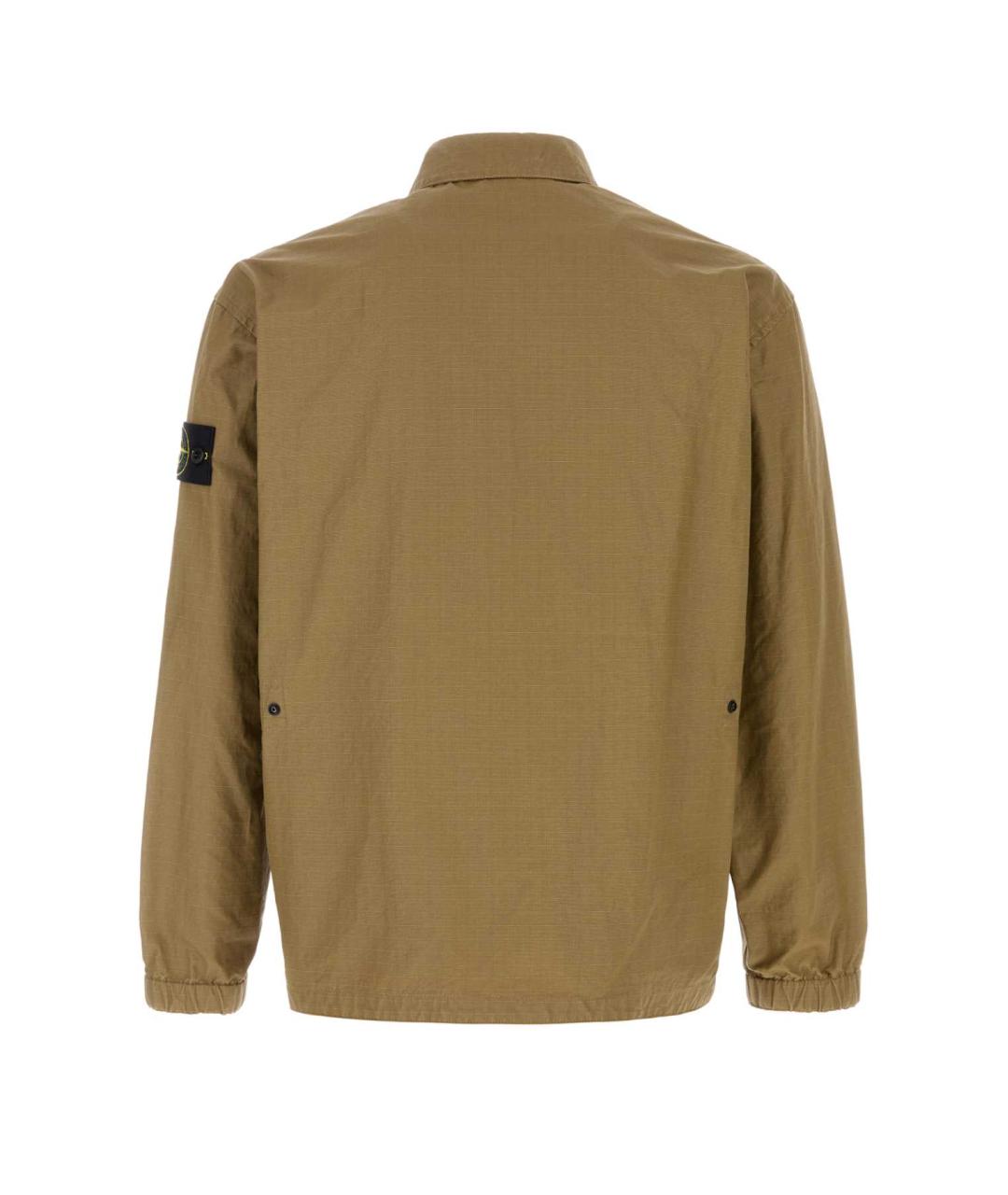 STONE ISLAND Зеленая хлопковая куртка, фото 2