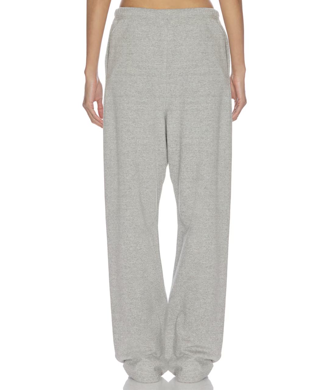 THE ROW Серые хлопковые прямые брюки, фото 4