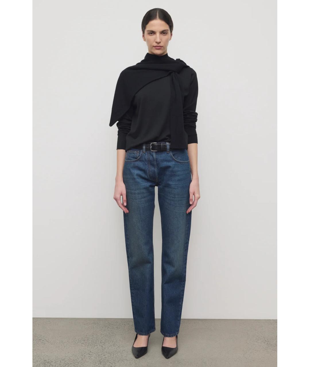 THE ROW Синие хлопковые прямые джинсы, фото 3