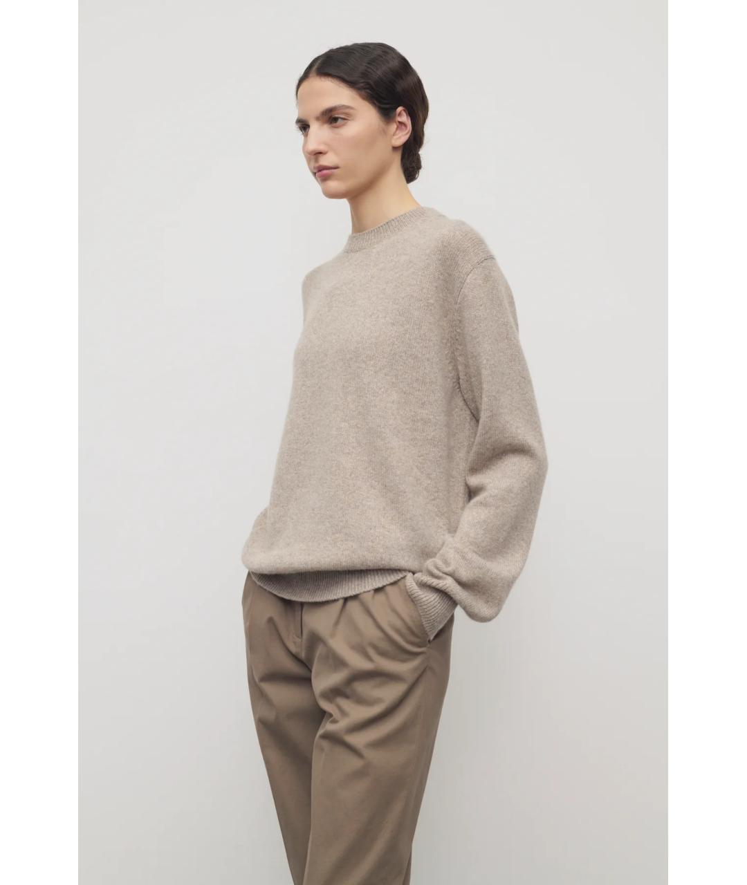 THE ROW Бежевый кашемировый джемпер / свитер, фото 4