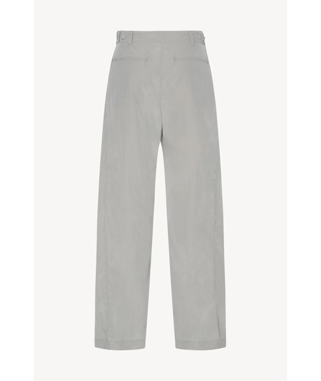 THE ROW Серые шелковые брюки широкие, фото 2