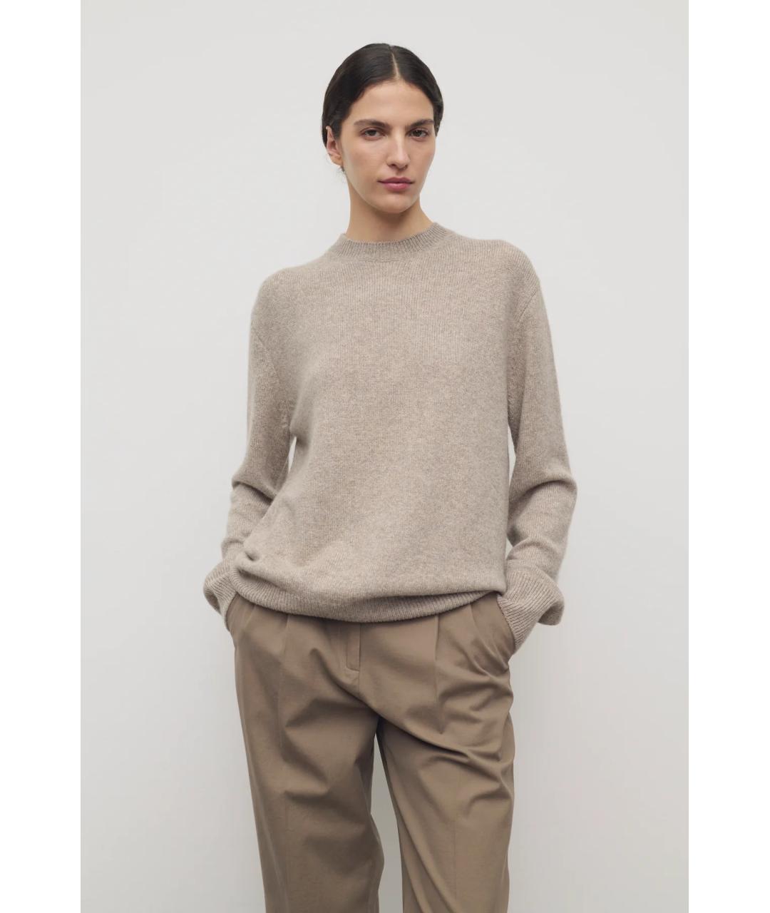 THE ROW Бежевый кашемировый джемпер / свитер, фото 3