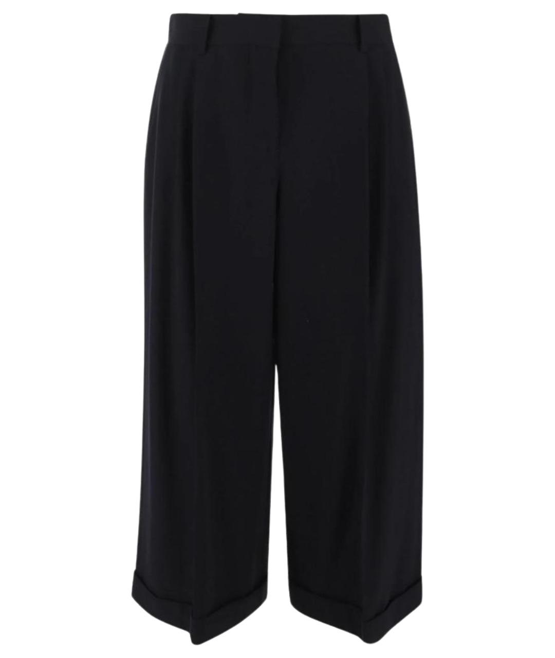 THE ROW Темно-синие шерстяные прямые брюки, фото 1