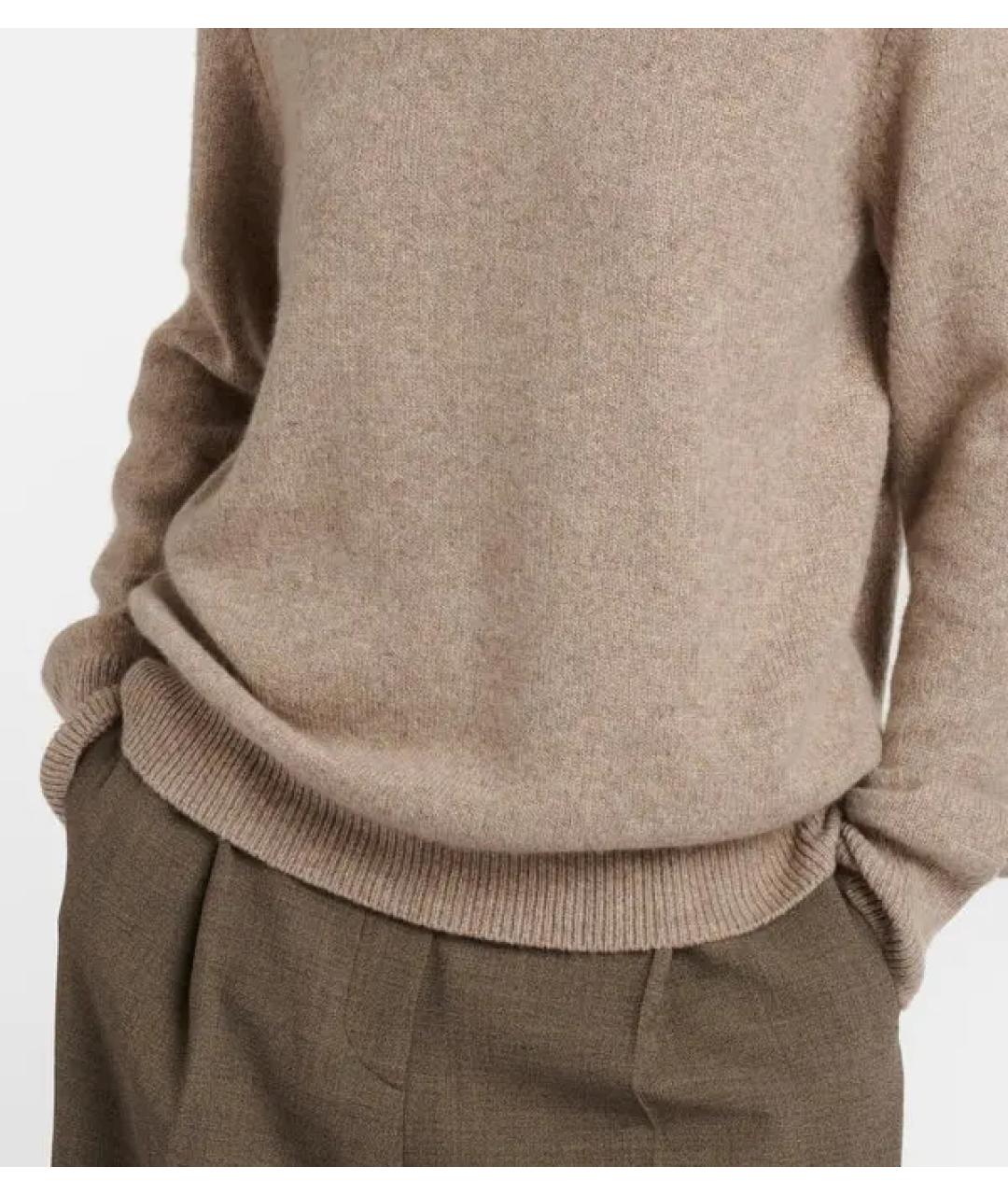 THE ROW Бежевый кашемировый джемпер / свитер, фото 5