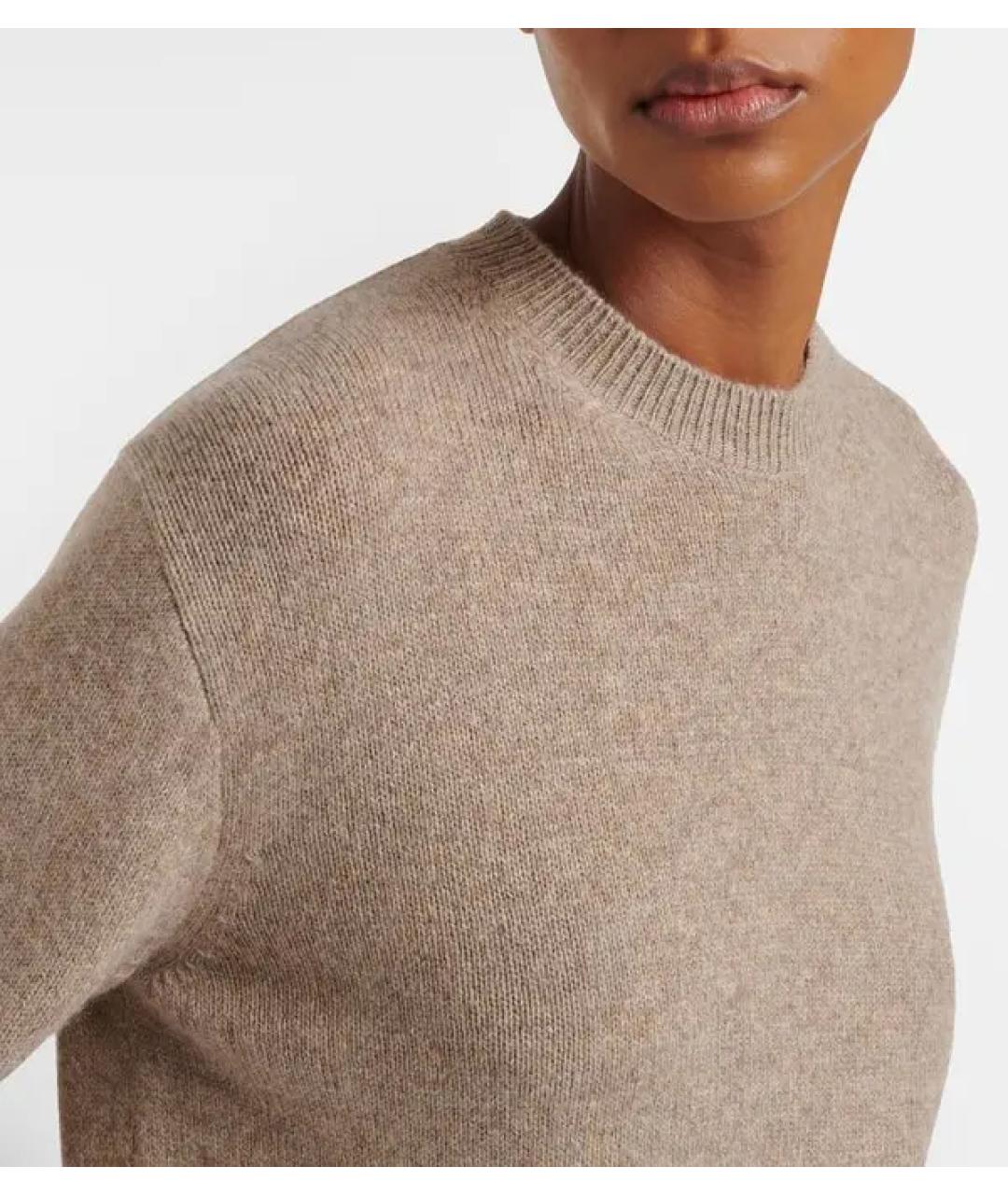 THE ROW Бежевый кашемировый джемпер / свитер, фото 4