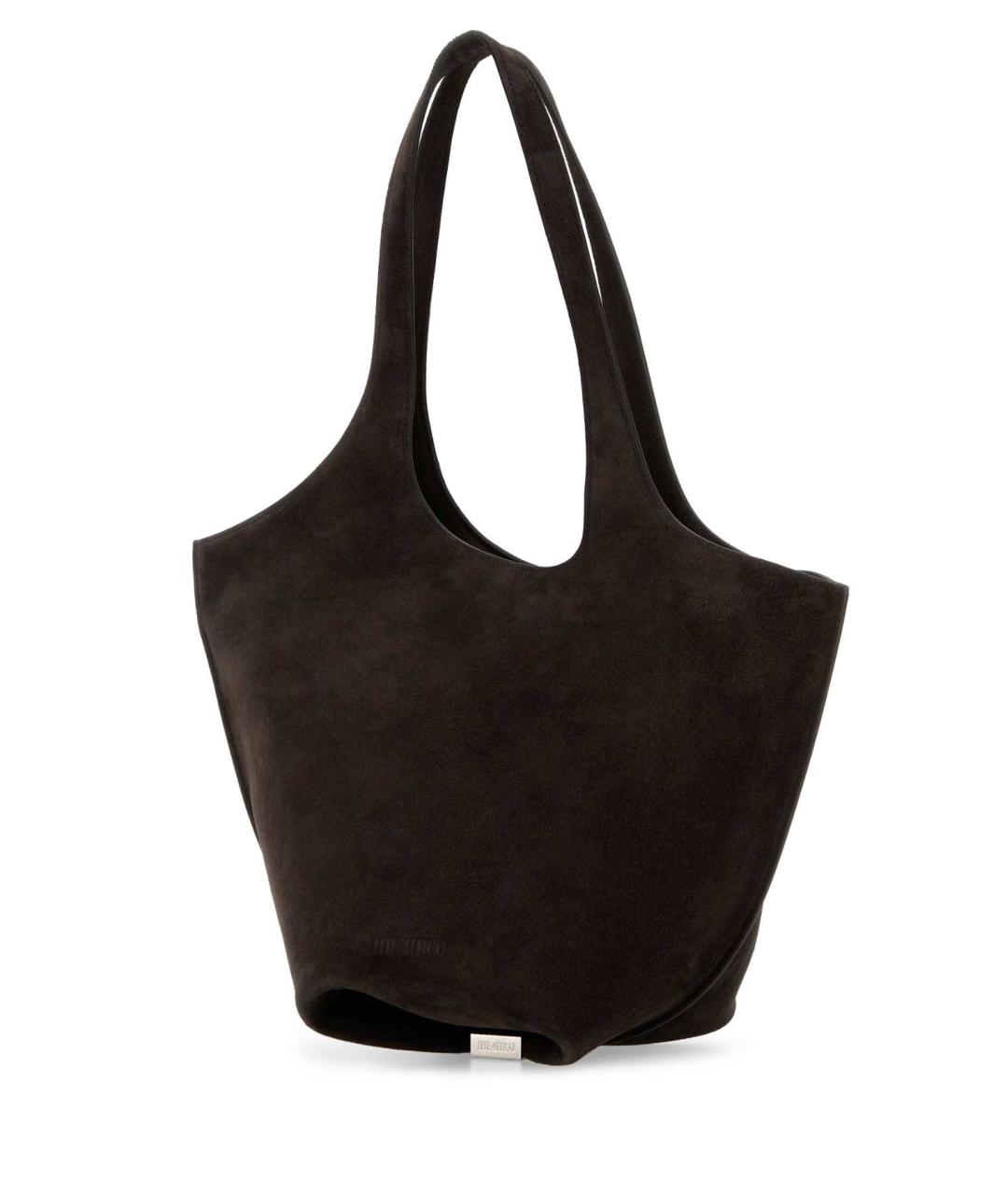 THE ATTICO Коричневая замшевая сумка тоут, фото 2