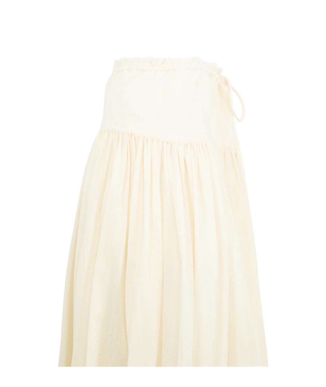 THE ROW Белые хлопковые брюки широкие, фото 3