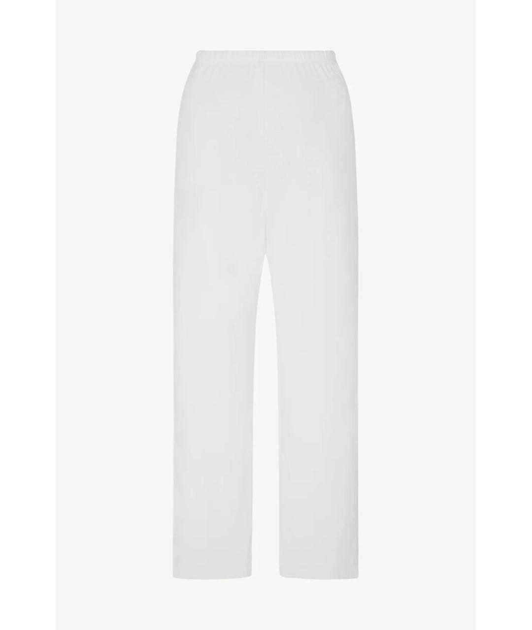 THE ROW Белые хлопковые прямые брюки, фото 2