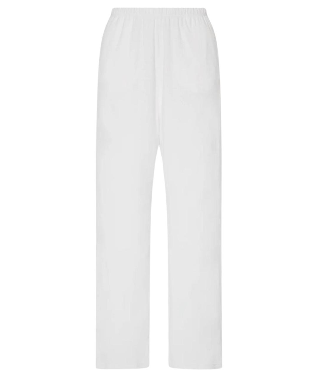 THE ROW Белые хлопковые прямые брюки, фото 1