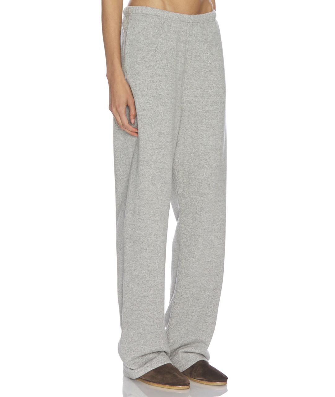 THE ROW Серые хлопковые прямые брюки, фото 2