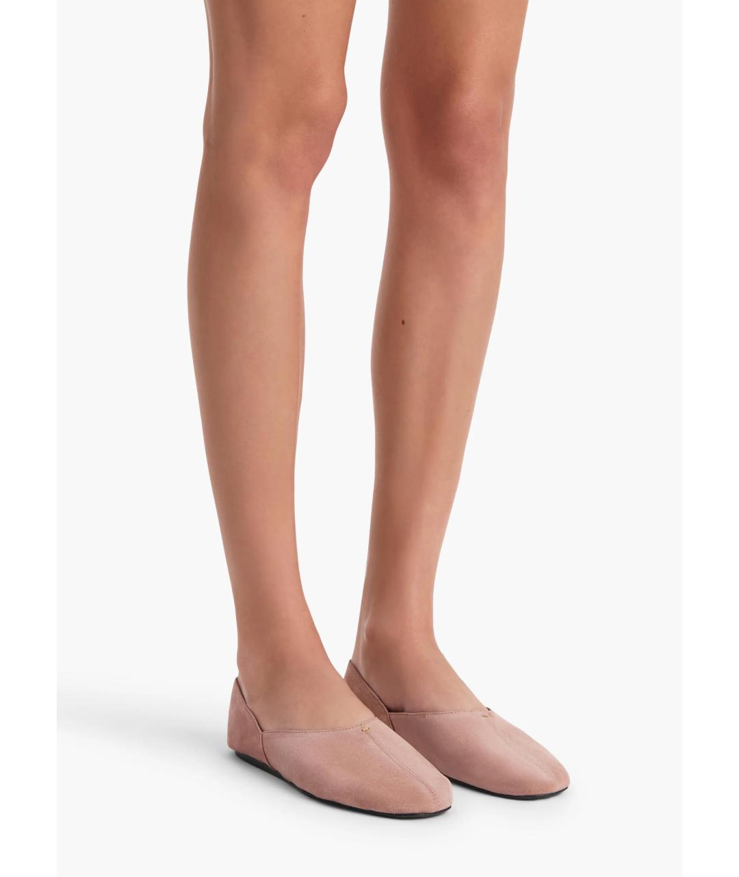 KHAITE Розовые замшевые балетки, фото 4