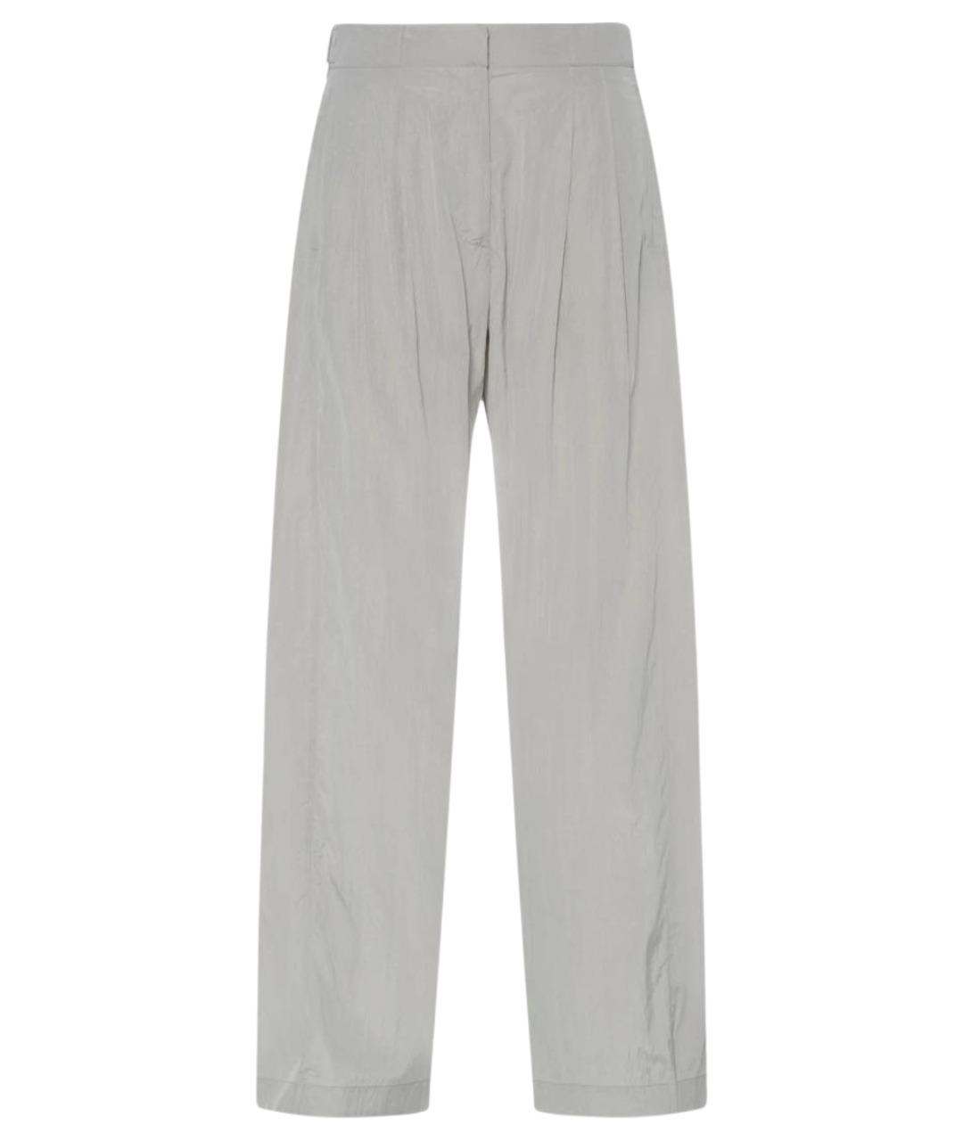 THE ROW Серые шелковые брюки широкие, фото 1