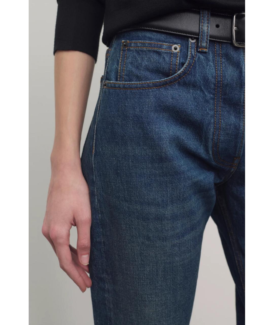 THE ROW Синие хлопковые прямые джинсы, фото 6