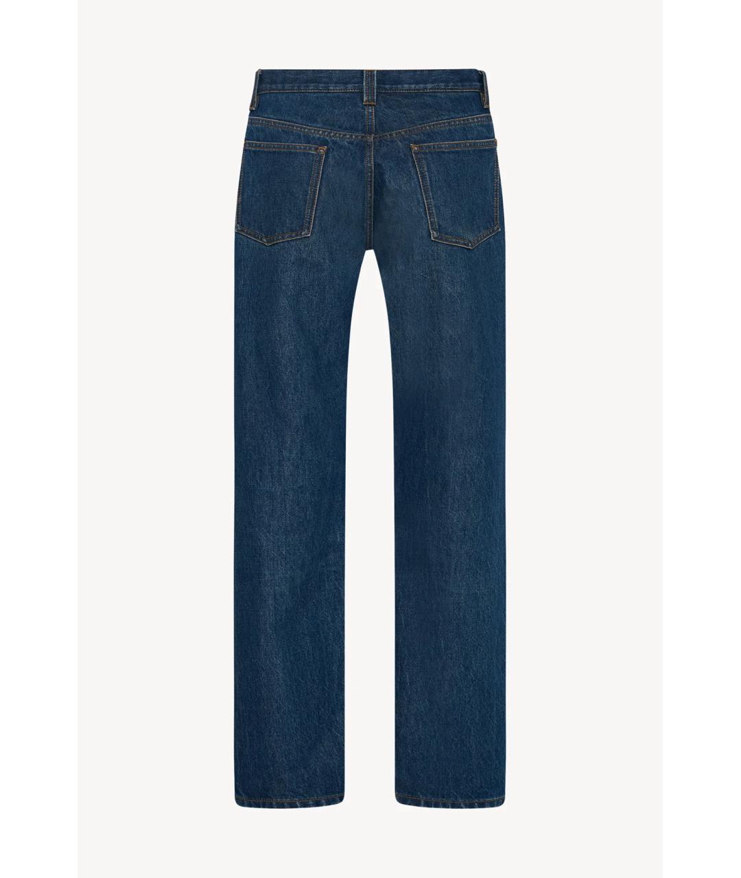 THE ROW Синие хлопковые прямые джинсы, фото 2