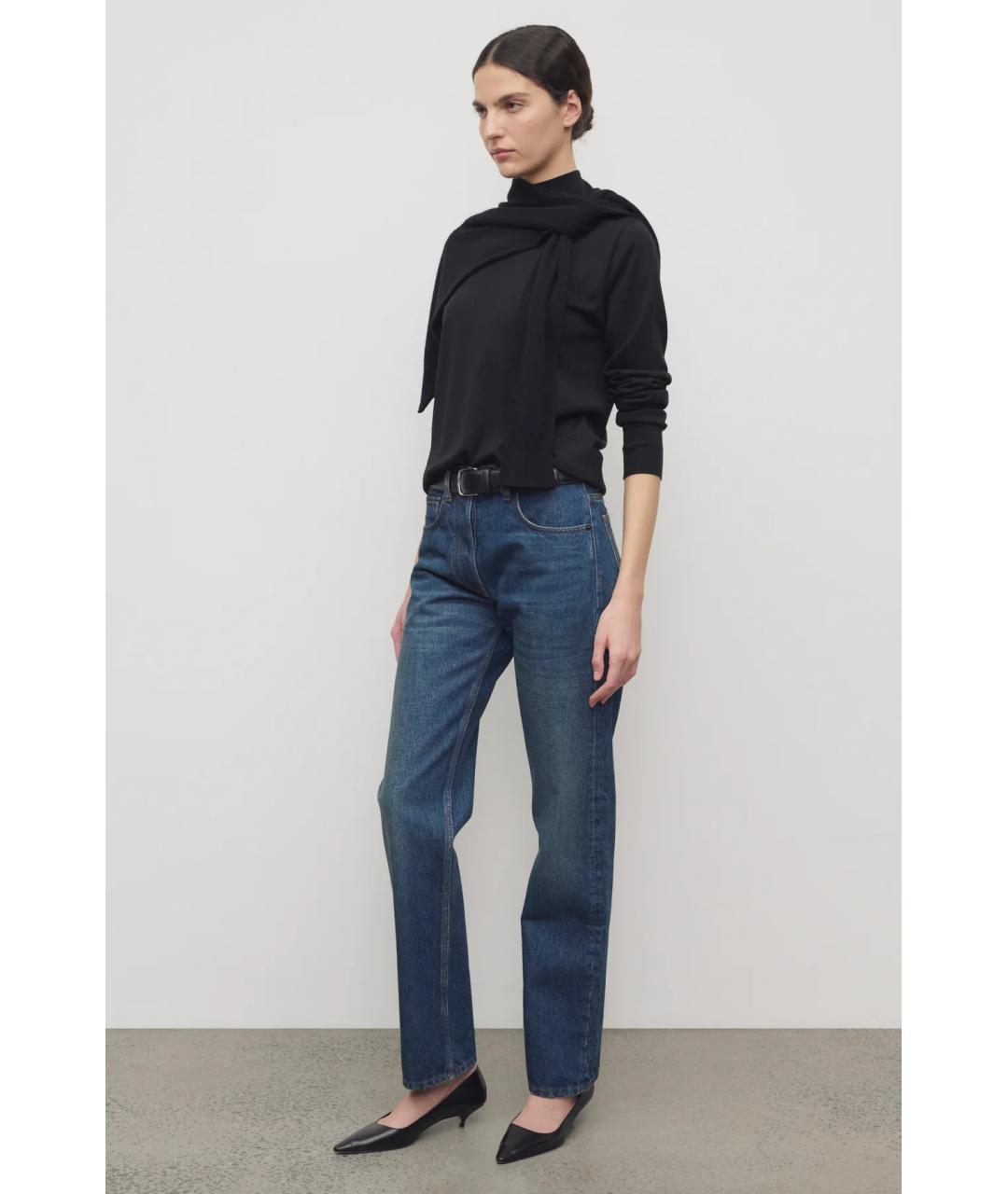 THE ROW Синие хлопковые прямые джинсы, фото 4