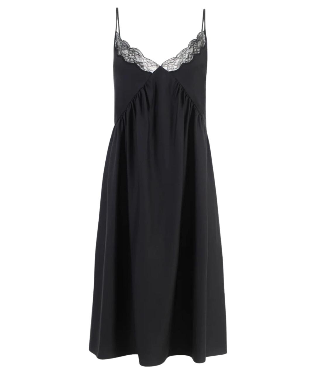THE ROW Черное шелковое коктейльное платье, фото 1