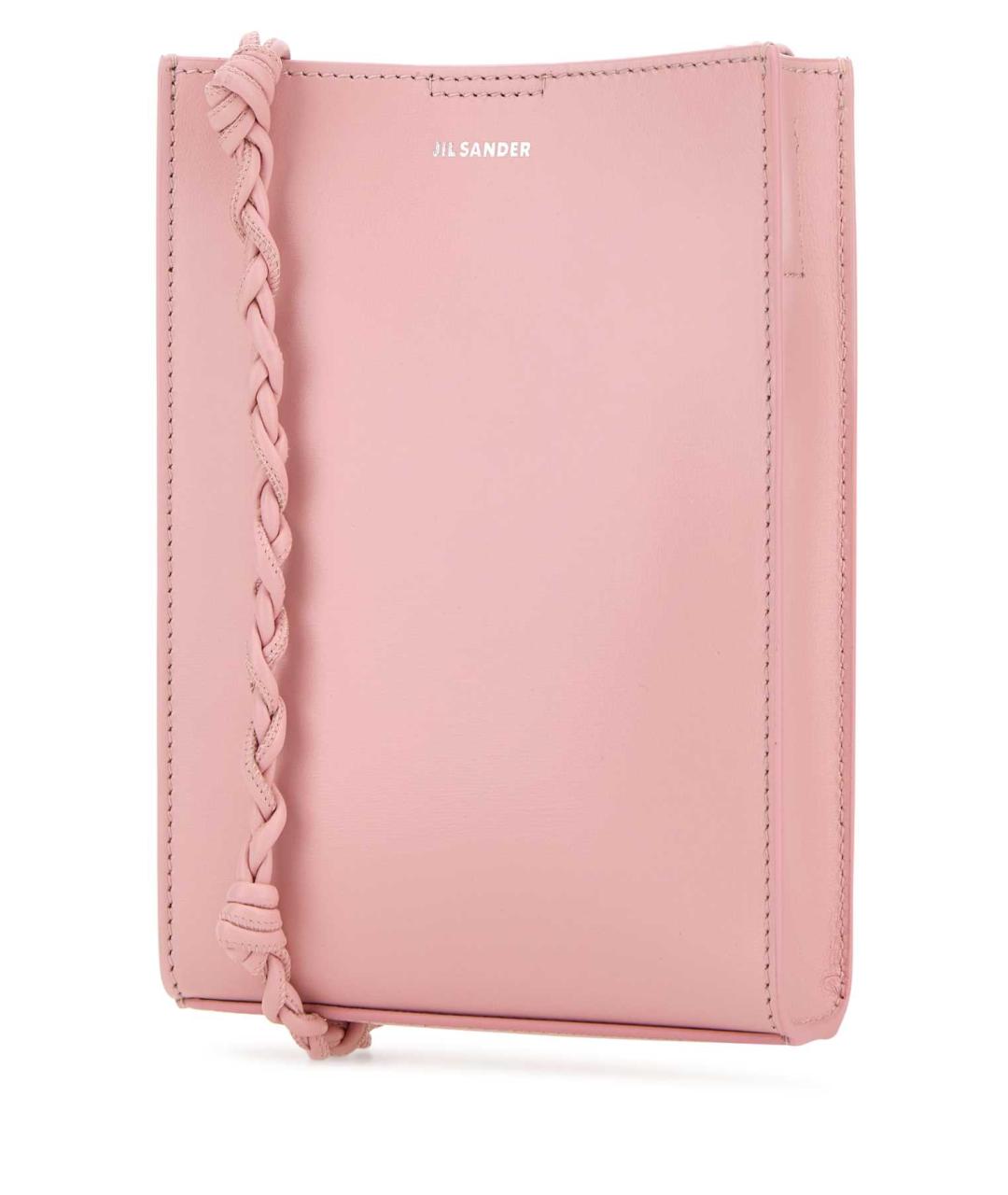 JIL SANDER Розовая кожаная сумка через плечо, фото 2