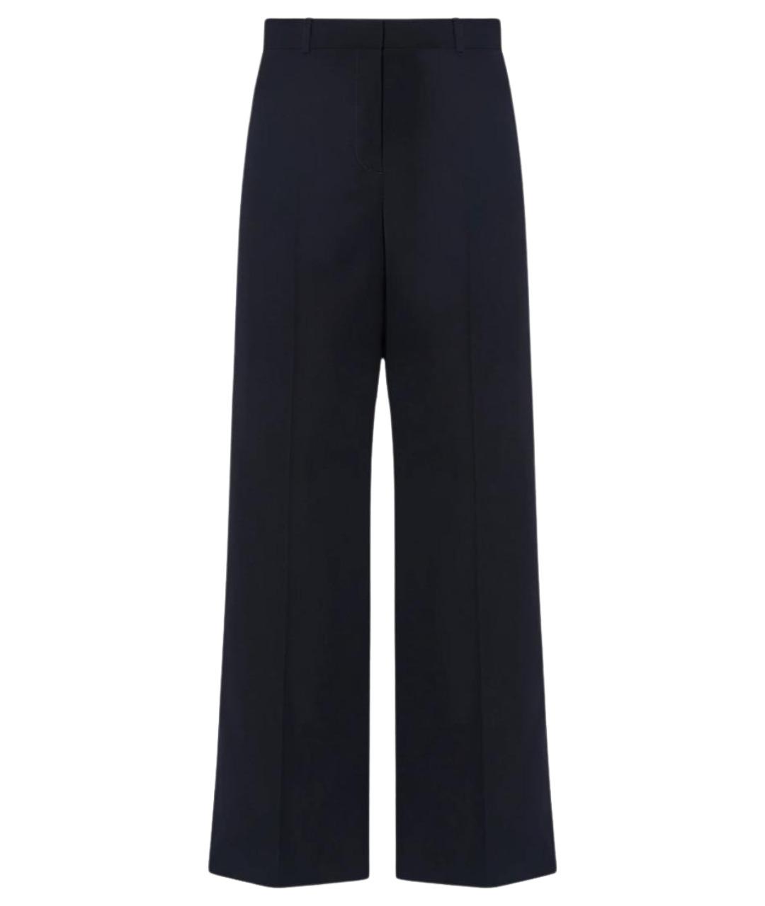 THE ROW Темно-синие шерстяные прямые брюки, фото 1