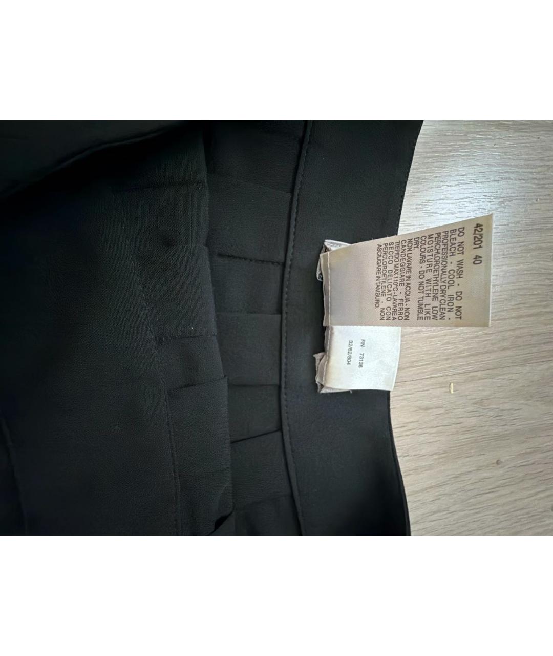 SPORTMAX Черная полиэстеровая юбка миди, фото 4