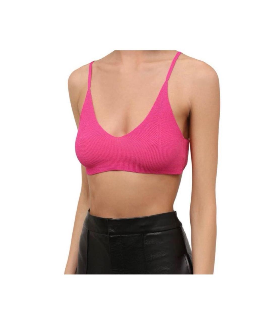 JACQUEMUS Фуксия вискозная майка, фото 2