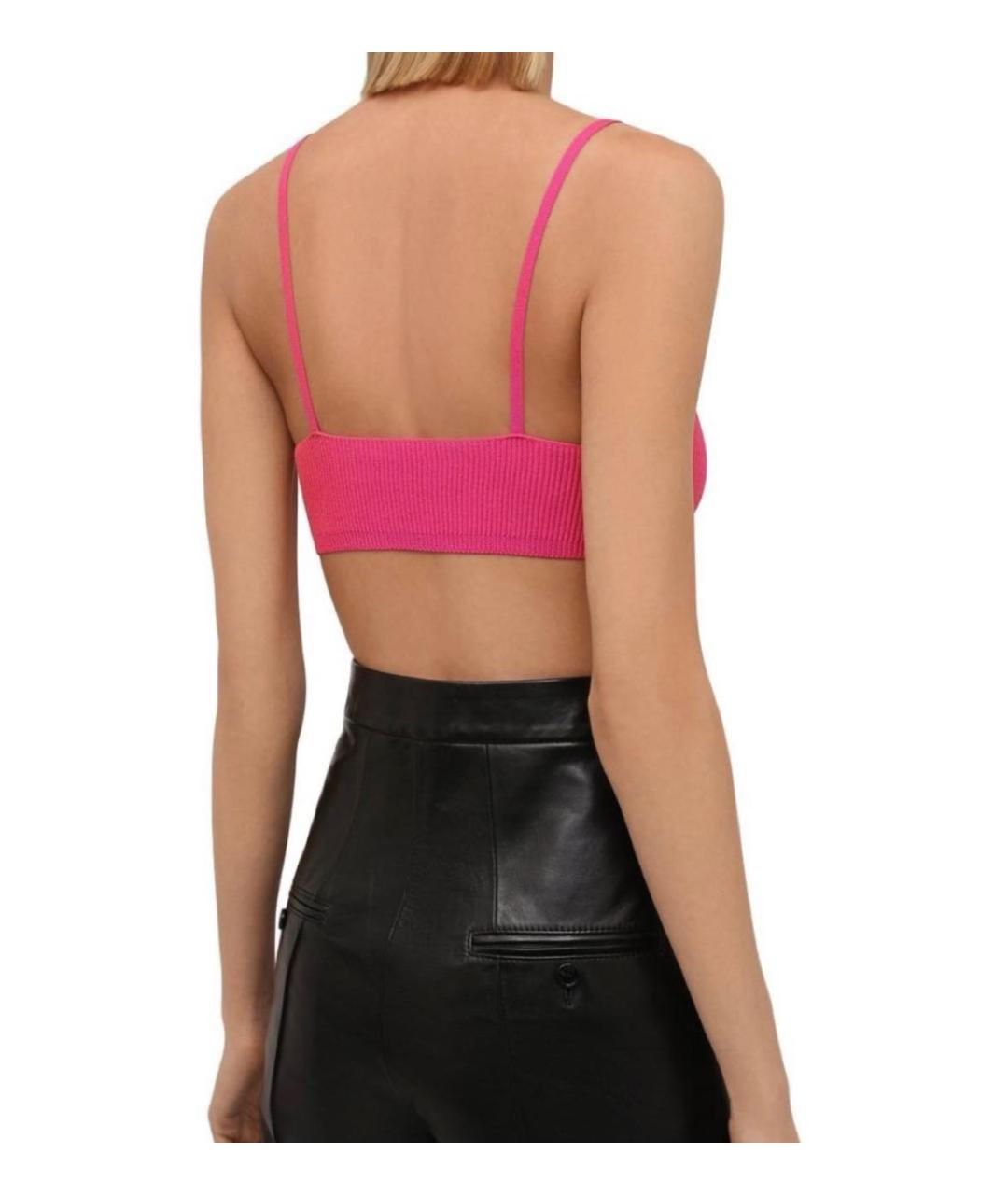 JACQUEMUS Фуксия вискозная майка, фото 3