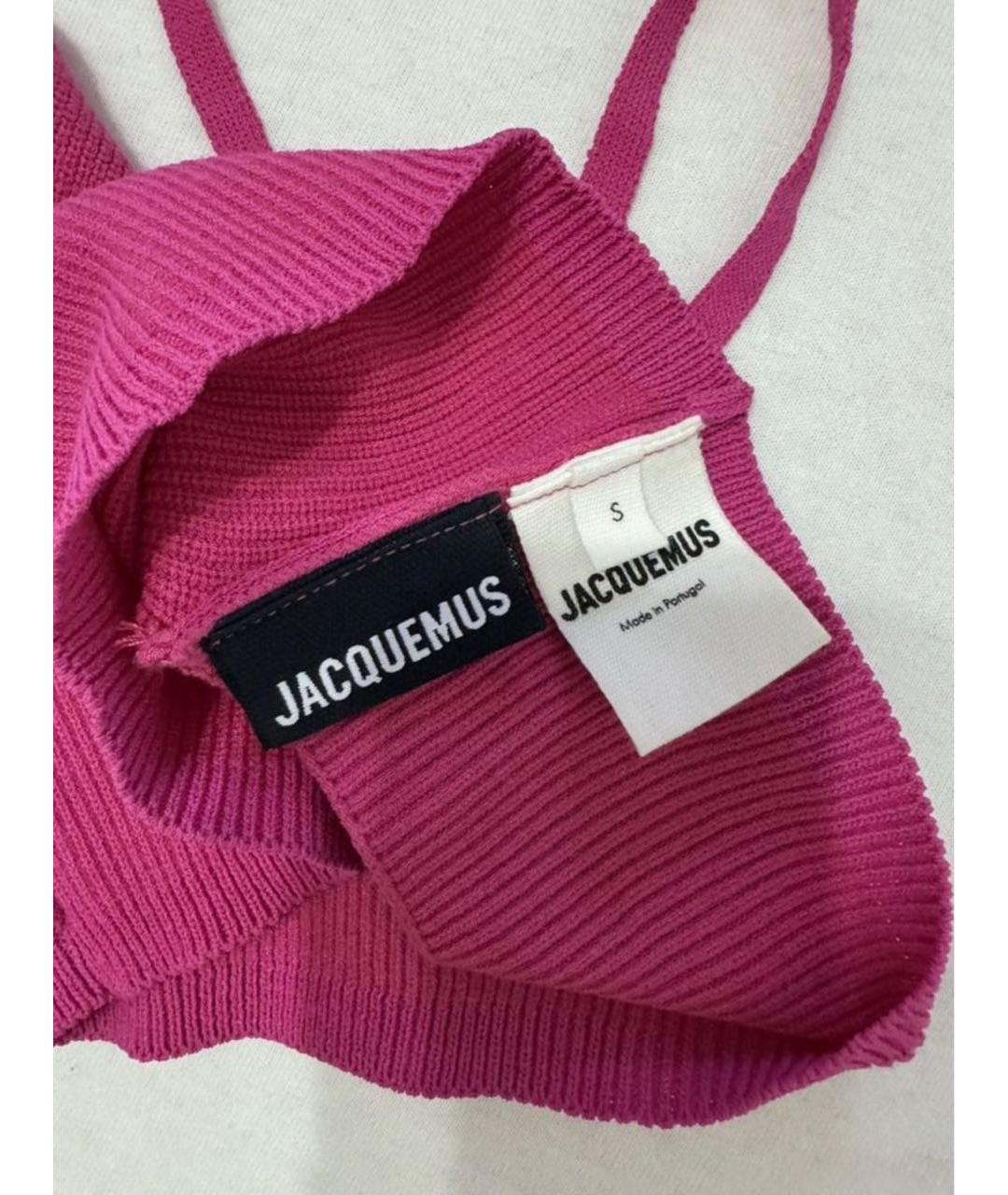 JACQUEMUS Фуксия вискозная майка, фото 5