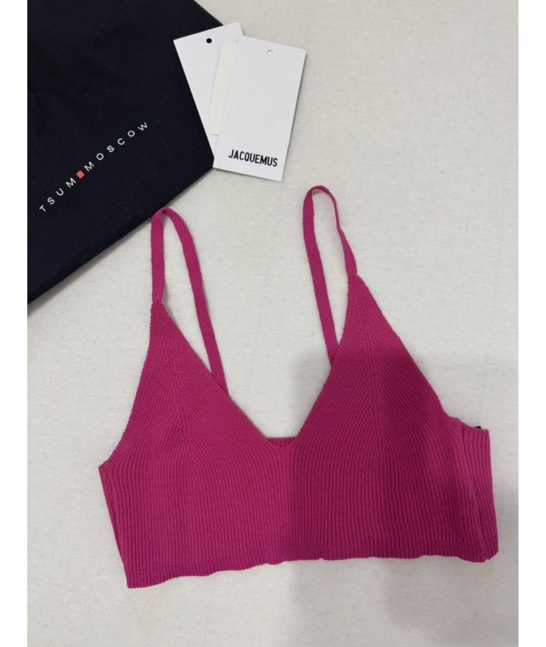 JACQUEMUS Фуксия вискозная майка, фото 4