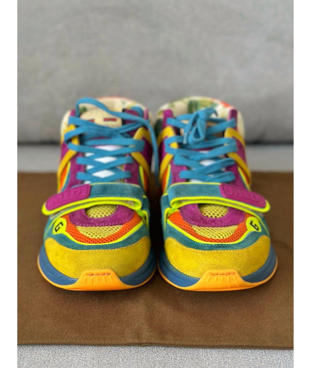 GUCCI Мульти замшевые кроссовки, фото 5