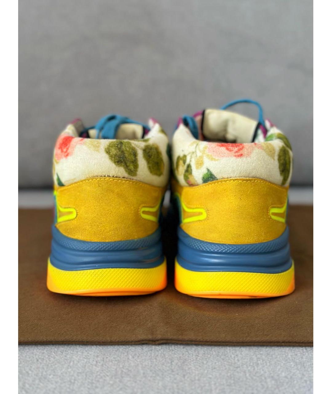 GUCCI Мульти замшевые кроссовки, фото 6