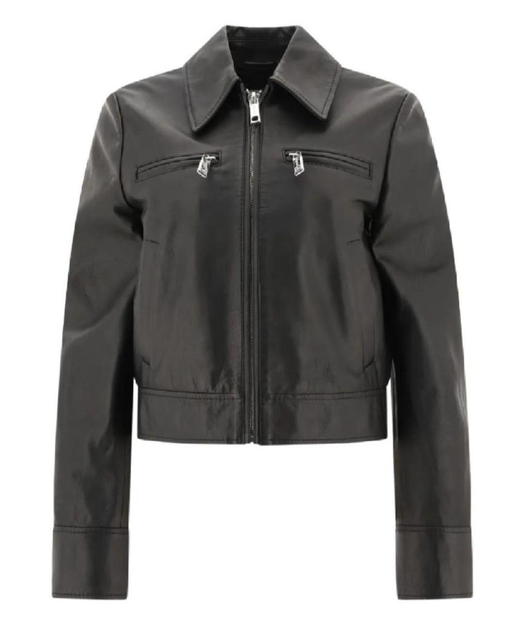 SPORTMAX Черная кожаная куртка, фото 1