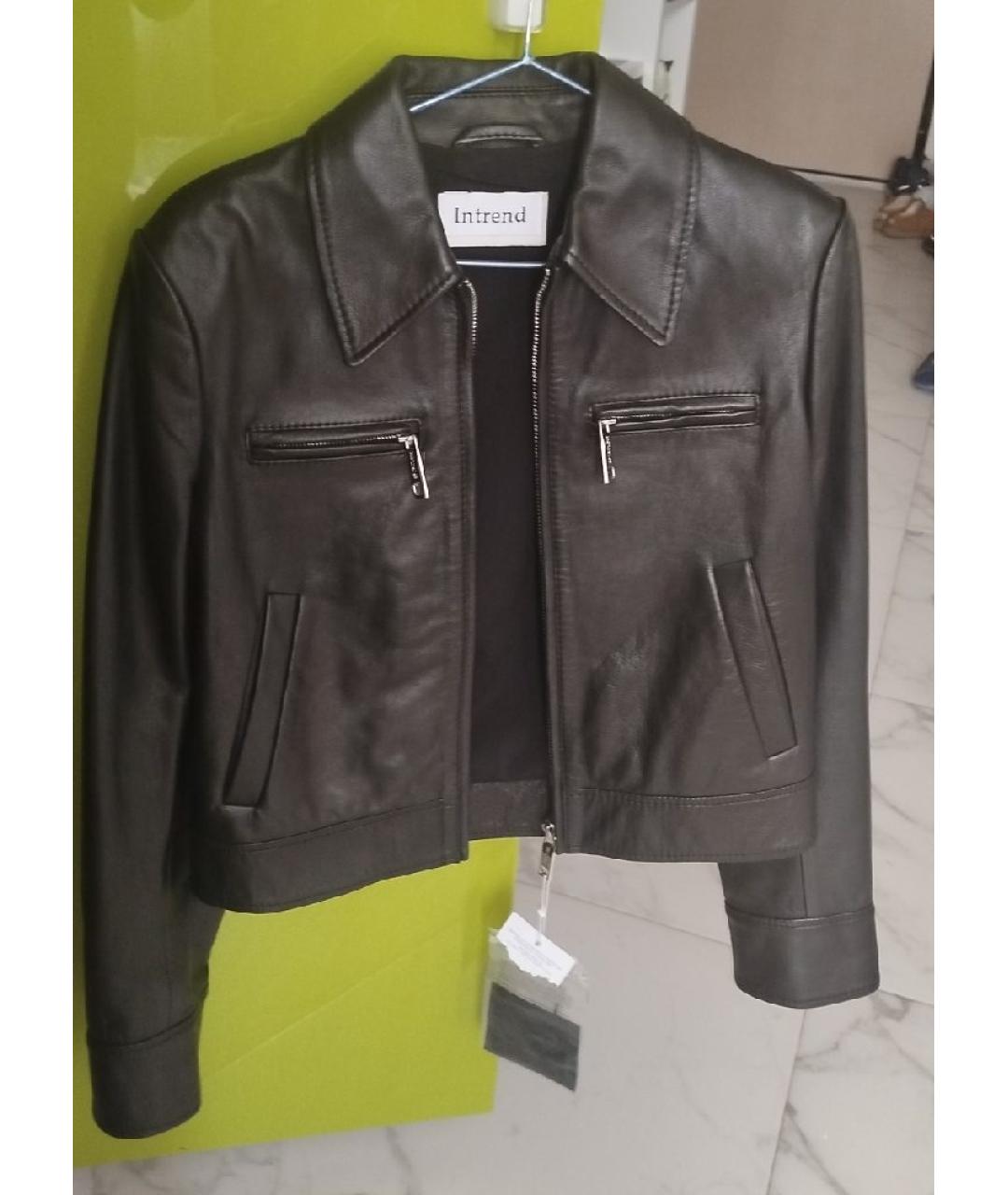 SPORTMAX Черная кожаная куртка, фото 7