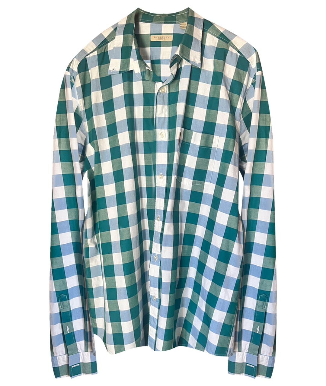 BURBERRY Зеленая хлопковая кэжуал рубашка, фото 1